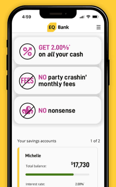 1.50% on all your cash, no party crashin' monthy fees, no nonsense
