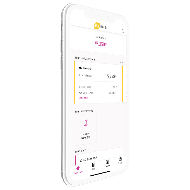 Screenshot of intuitive mobile digital banking interface